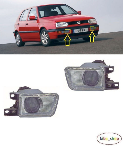 FOR VW GOLF MK3 II 3 92-98 FRONT FOG LIGHT LAMPS L+R