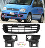 FOR FIAT PANDA 03-12 FRONT BUMPER LOWER GRILL SET L+R + CENTRE WITH AIR COND.