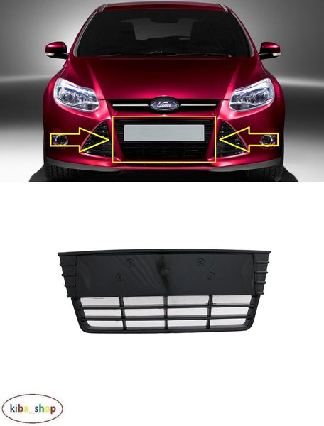 FOR FORD FOCUS MK3 2011 - 2014 NEW FRONT BUMPER SHINY CENTER RADIATOR GRILL