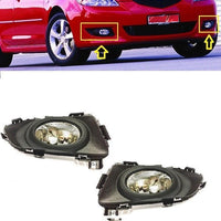 FOR MAZDA 3 03-09 BUMPER FOG LIGHT LAMPS WITH FRAME GRILLS GRILL PAIR L+R