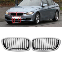 FOR BMW 3 F30/F31 12-16 FRONT BUMPER UPPER RADIATOR GRILLS L+R