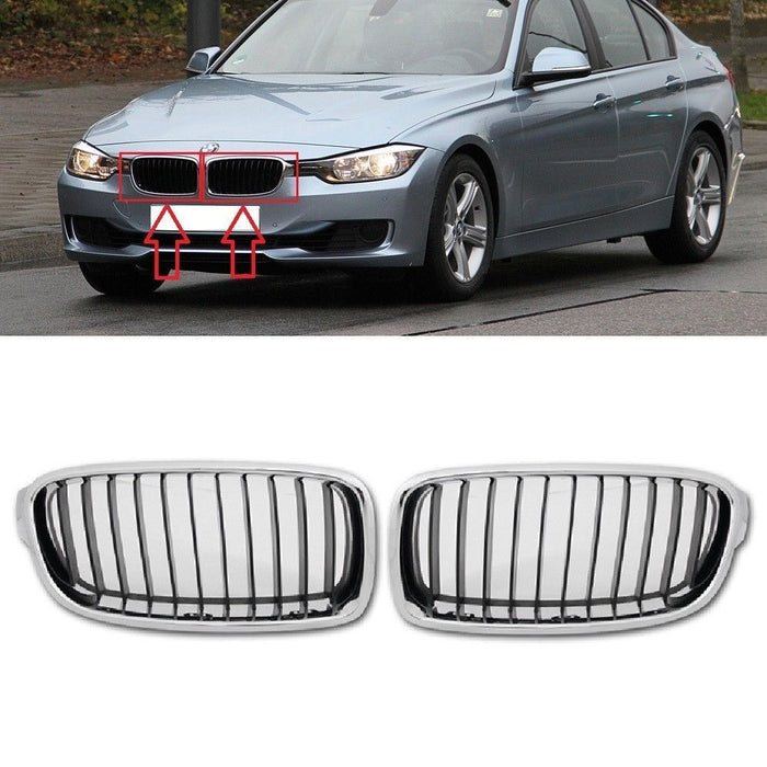 FOR BMW 3 F30/F31 12-16 FRONT BUMPER UPPER RADIATOR GRILLS L+R