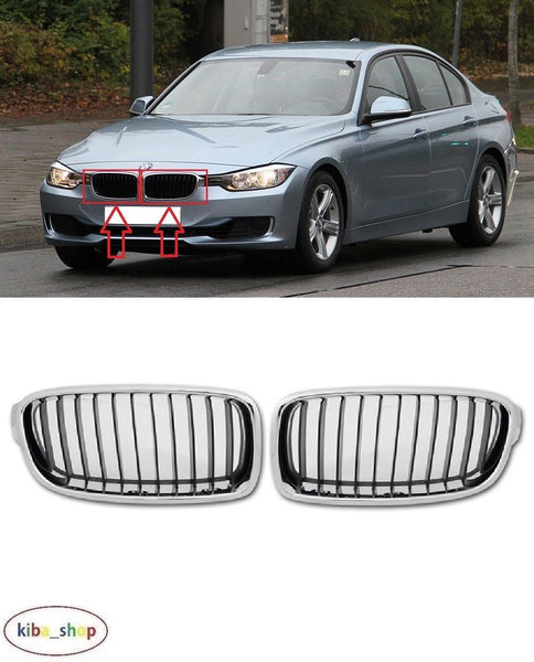 FOR BMW 3 F30/F31 12-16 FRONT BUMPER UPPER RADIATOR GRILLS L+R
