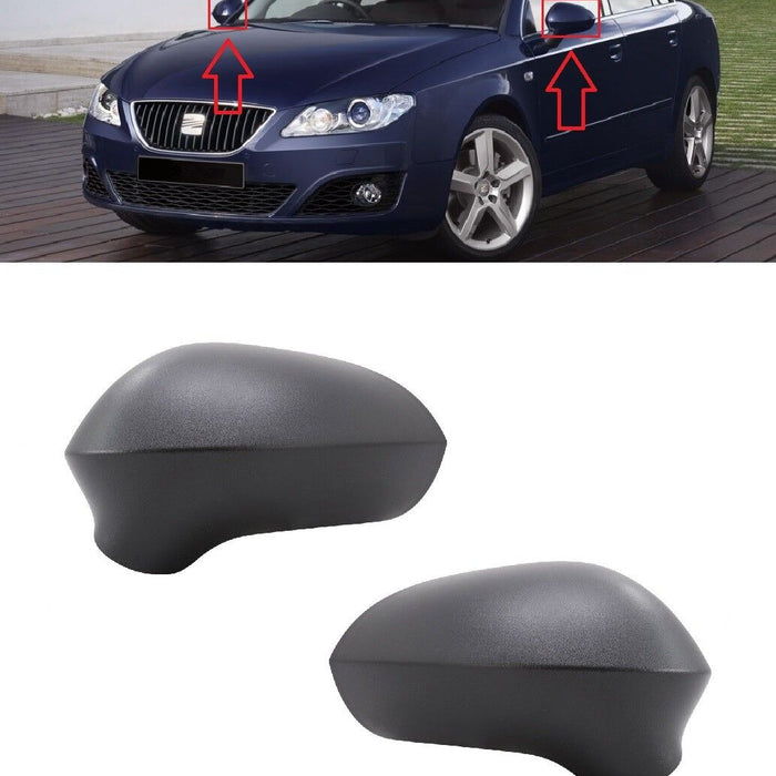 FOR SEAT EXEO 3R 2008 - 2013 NEW WING MIRROR COVER CAPS PAIR LEFT + RIGHT