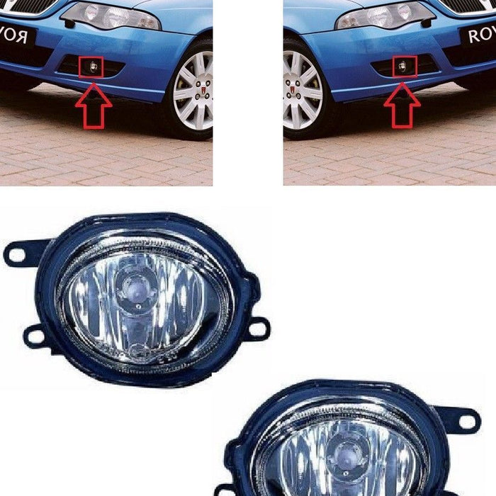 FOR ROVER 45 00-05 FRONT FOG LIGHT LAMPS L+R