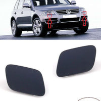 FOR VW TOUAREG 02-06 FRONT BUMPER HEADLAMP WASHER COVERS L+R