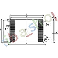 A/C CONDENSER WITH DRYER FITS FOR D FIESTA VI 125-16 0608-