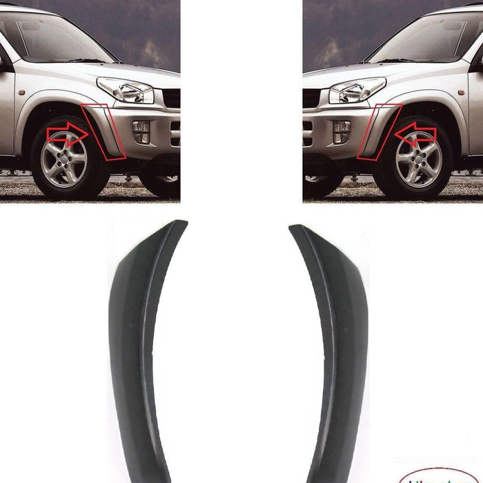 FOR TOYOTA RAV4 2000 - 2000 NEW FRONT BUMPER SIDE MOULDING TRIM LEFT + RIGHT