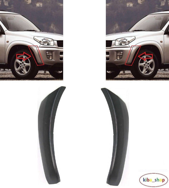 FOR TOYOTA RAV4 2000 - 2000 NEW FRONT BUMPER SIDE MOULDING TRIM LEFT + RIGHT