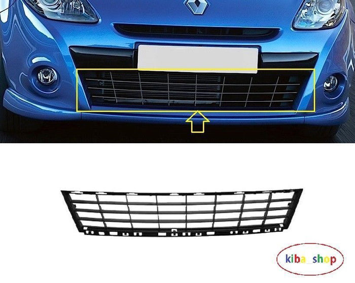 FOR RENAULT CLIO III mk3 2009-2012 FRONT BUMPER CENTER LOWER GRILLE BLACK
