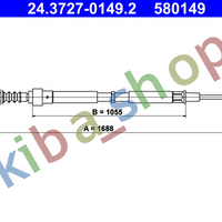 RIGHT OR LEFT HANDBRAKE CABLE REAR L/R 1688MM FITS FOR AUDI A3 SEAT TOLEDO II