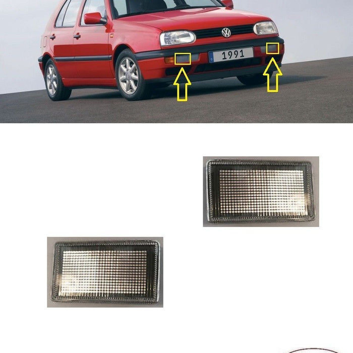 FOR VOLKSWAGEN GOLF MK3 II 3 1992-1998 FRONT FOG LIGHT LAMPS COVER LEFT + RIGHT