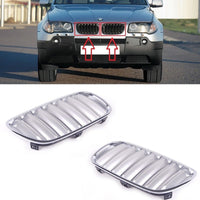 FOR BMW X3 E83 06-08 FRONT BUMPER UPPER RADIATOR GRILLS L+R