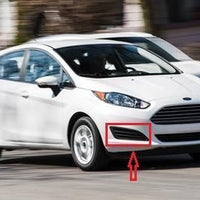 FOR FIESTA 13-16 PAIR FRONT BUMPER FOG LIGHT GRILL NO LAMP HOLE COVERS