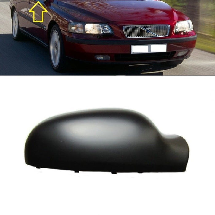 FOR VOLVO V70 00-04 WING MIRROR COVER CAP BLACK RH DRIVER