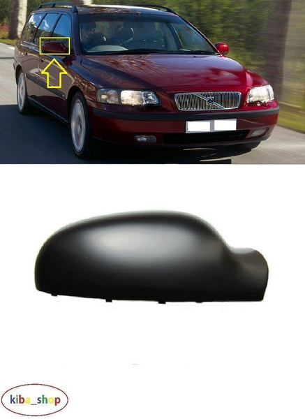 FOR VOLVO V70 00-04 WING MIRROR COVER CAP BLACK RH DRIVER