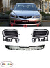 FOR MAZDA SERIES 6 05-07 FRONT BUMPER SET FOG AND CENTRAL GRILLS GRILL BLACK