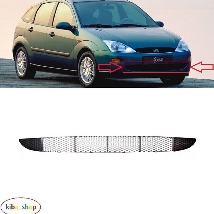 FOR FORD FOCUS MK1 1998 - 2001 FRONT BUMPER LOWER MIDDLE BLACK GRILL - 1087336