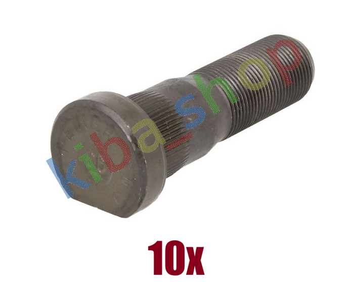 10x WHEEL BOLT FRONT/REAR M22X15 X79/89MM THREAD LENGTH 40MM PHOSPHATE