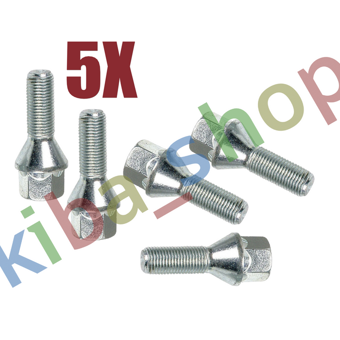 FOR VAUXHALL CALIBRA 89-97 5x STEEL AND ALLOY RIMS WHEEL BOLTS M12x1.5x21