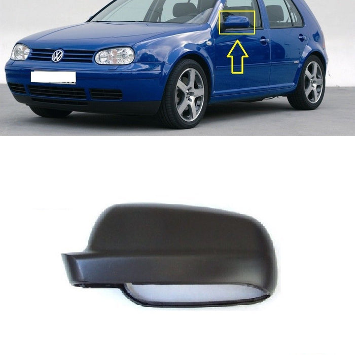 FOR VW GOLF IV MK4 98-05 WING MIRROR COVER CAP BLACK LH PASSENGER