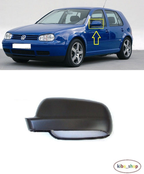 FOR VW GOLF IV MK4 98-05 WING MIRROR COVER CAP BLACK LH PASSENGER