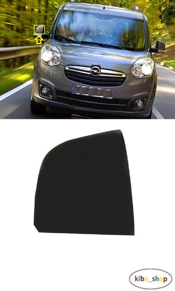FOR VAUXHALL OPEL COMBO D 2012- NEW WING MIRROR COVER CAP BLACK RIGHT O/S DRIVER