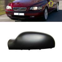 FOR VOLVO V70 2001 - 2004 NEW WING MIRROR COVER CAP BLACK PRIMED LEFT SIDE