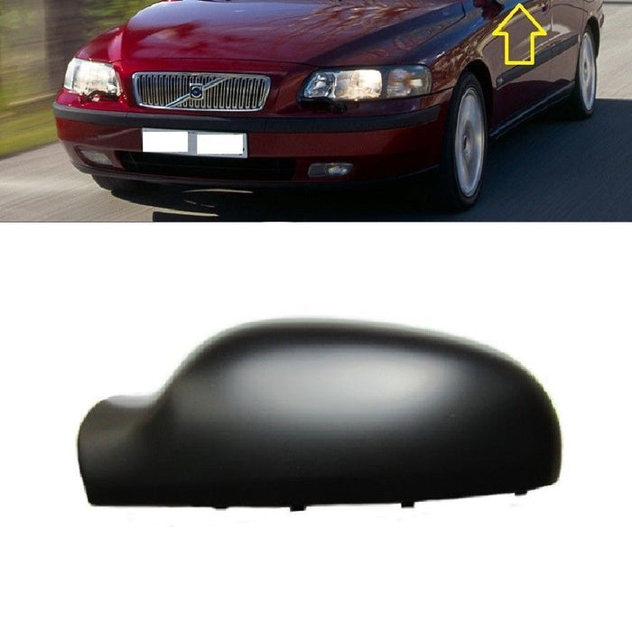 FOR VOLVO V70 2001 - 2004 NEW WING MIRROR COVER CAP BLACK PRIMED LEFT SIDE