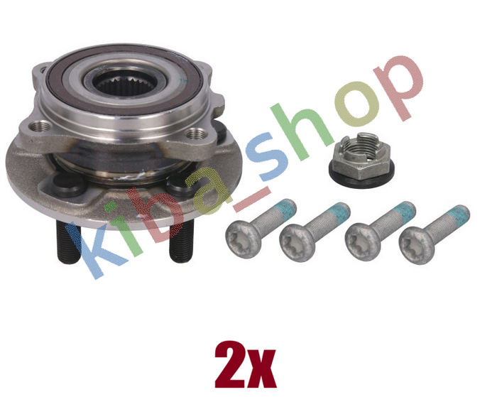 2x FRONT AXLE BOTH SIDES RIGHT OR LEFT WHEEL BEARING SET WITH HUB FRONT L/R