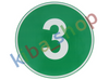 WARNING/INFORMATION STICKER 3 1PCS ECOLOGICAL S COLOUR GREEN DIAMETER 22CM